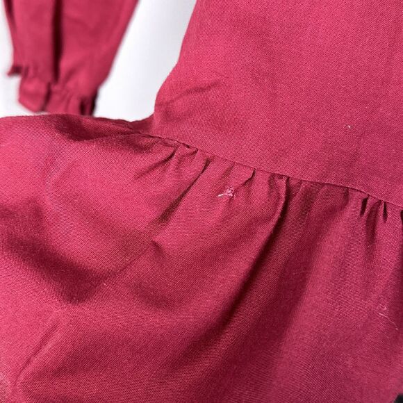 Vintage Winnie The Pooh Walt Disney Girls Size 6 Smocked Peasant Ruffle Dress - Picture 7 of 9